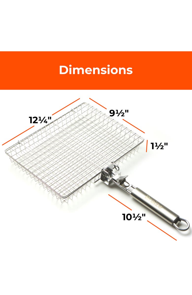 Braize Large Grill Basket Set, Alternate, color, Stainless Steel