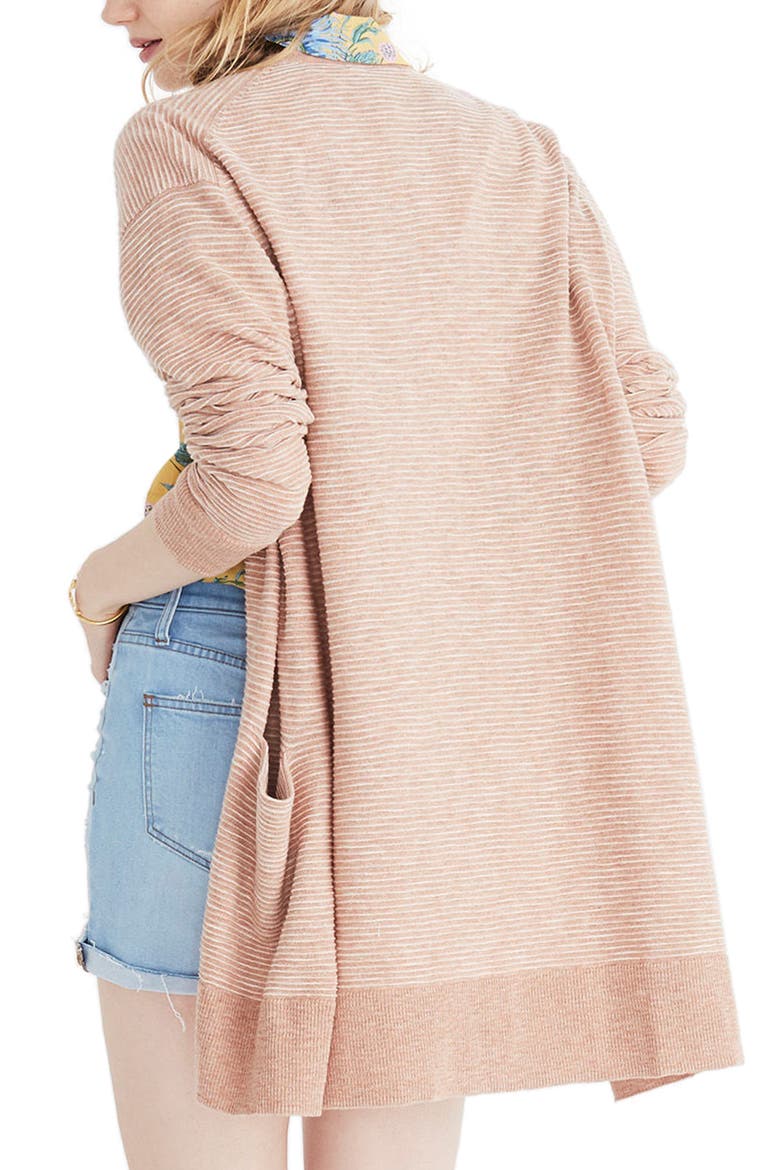 Summer Ryder Stripe Cardigan, Alternate, color, HEATHER BLUSH