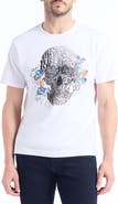 Robert Graham Floral Skull Graphic T-Shirt