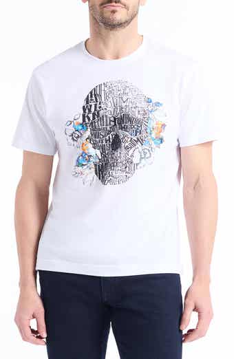 Robert Graham Floral Skull Graphic T-Shirt