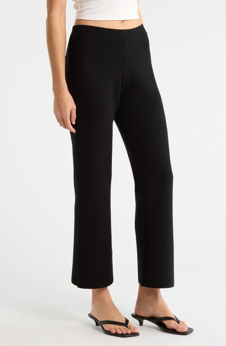 WAYF Knox Knit Crop Pants, Alternate, color, Black