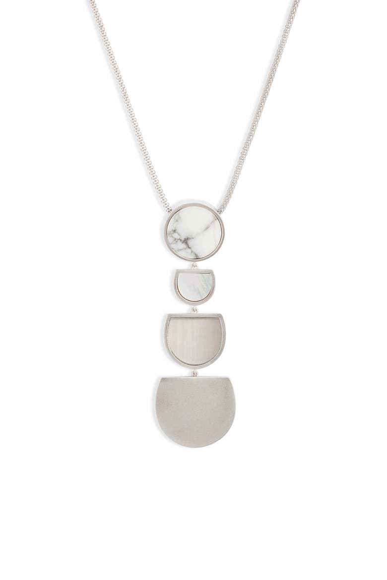 Long Pendant Slider Necklace, Alternate, color, RHODIUM/ GRAY MIX