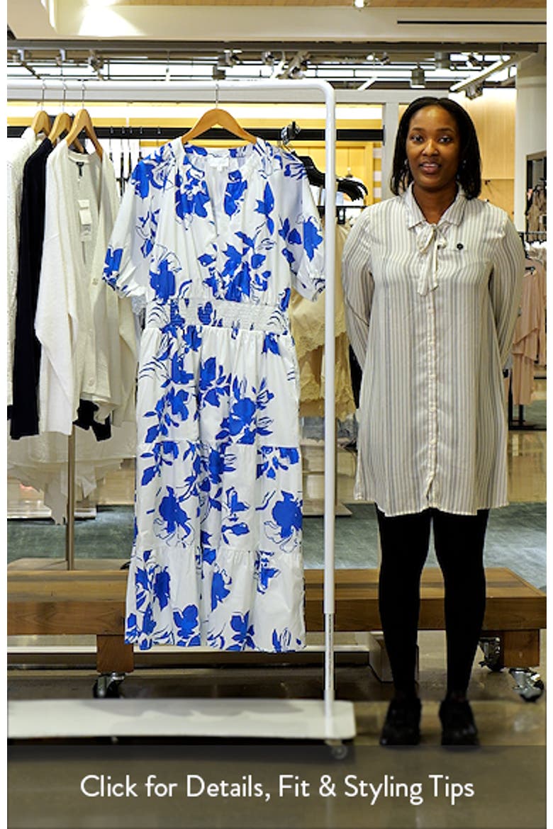 Aby Floral Hacienda Puff Sleeve Midi Dress video