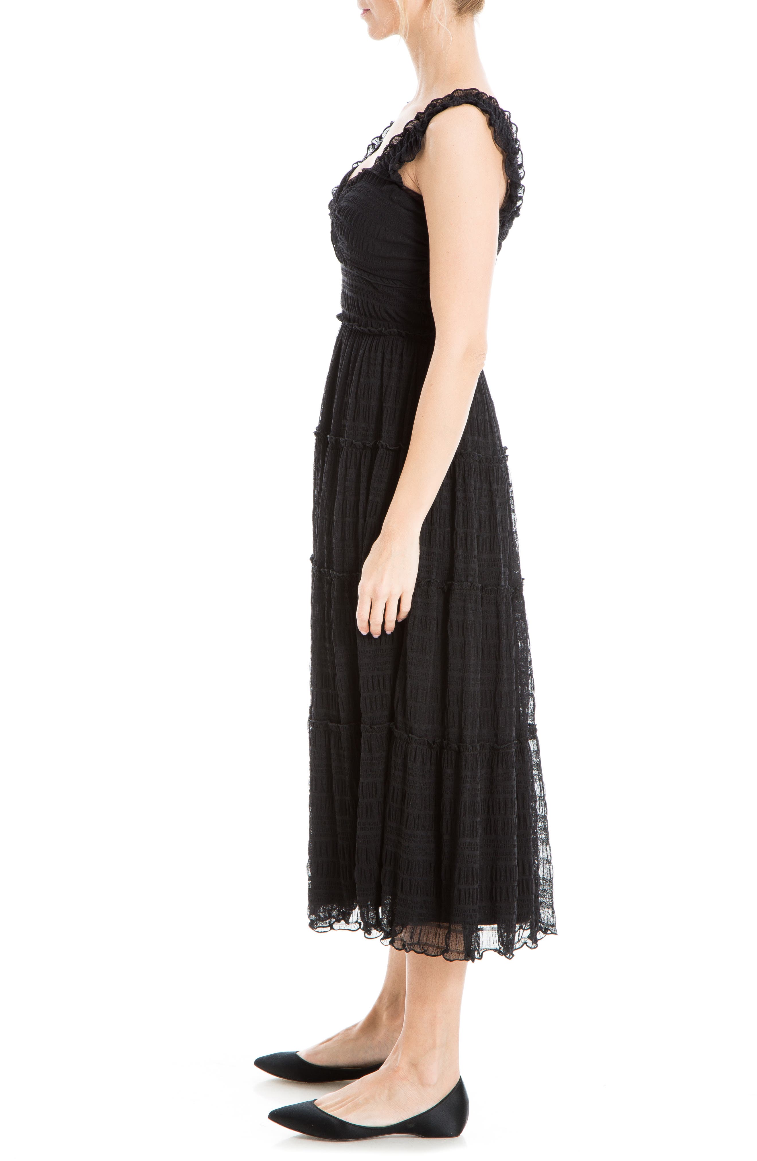 MAX STUDIO Mesh Sleeveless Maxi Dress | Nordstromrack