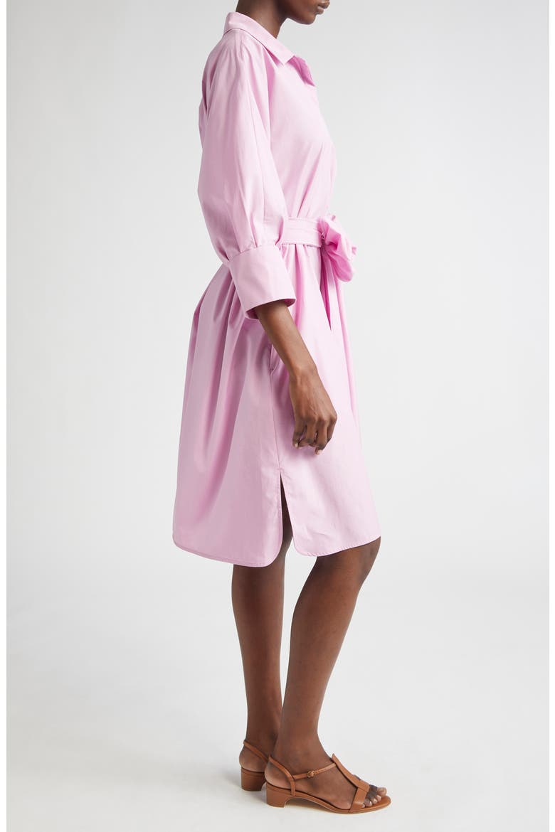 Tabata Belted Cotton Shirtdress, Alternate, color, HYDRANGEA PINK