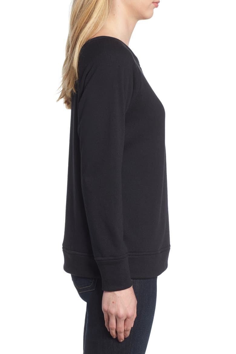 Gibson Slouch Sweatshirt, Alternate, color, BLACK