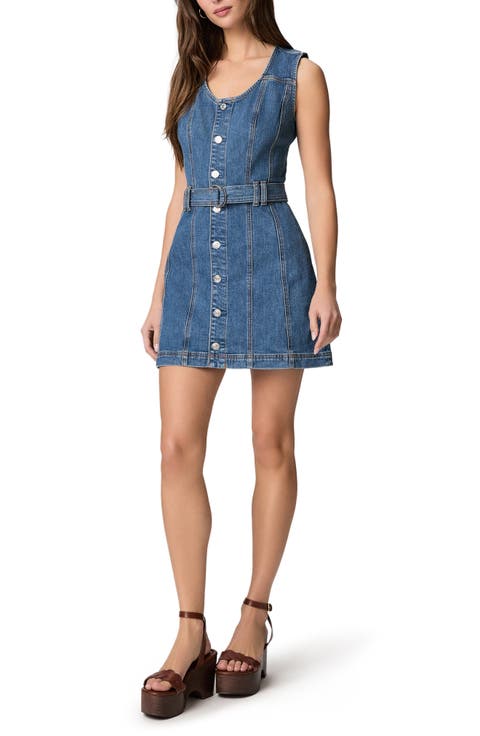 Maxine Button-Up Denim Minidress