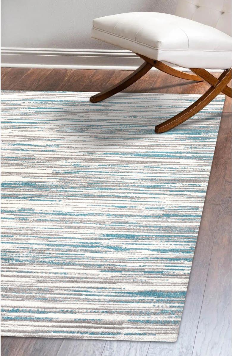 JONATHAN Y Speer Abstract Linear Stripe Area Rug, Alternate, color, Gray/Blue
