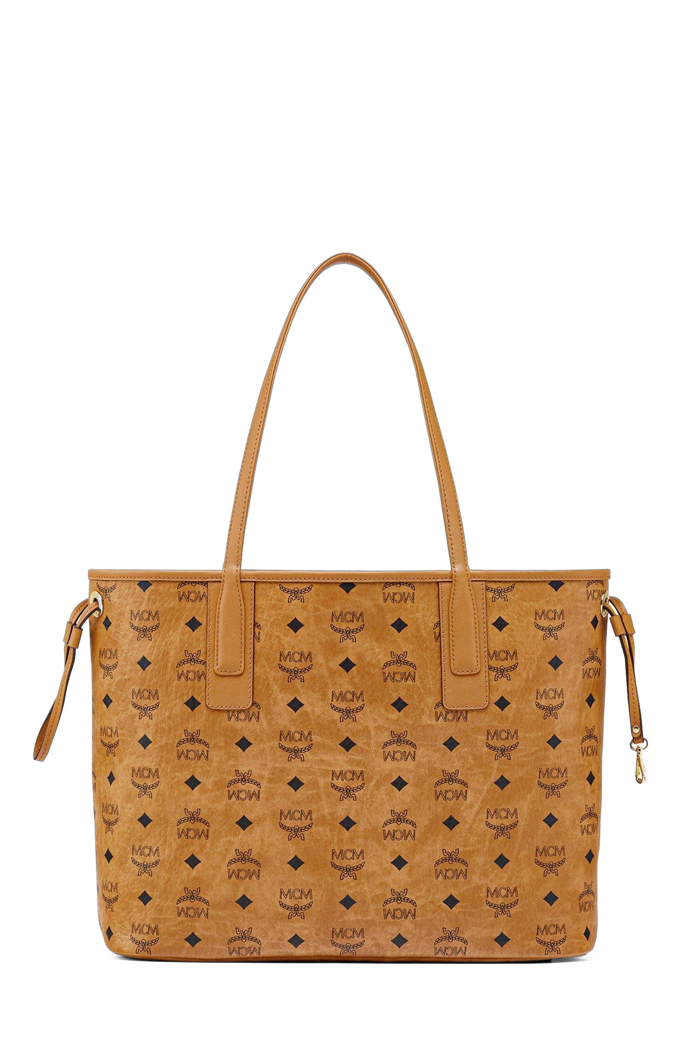 MCM Reversible Liz Shopper in Bandana Visetos, Alternate, color, 