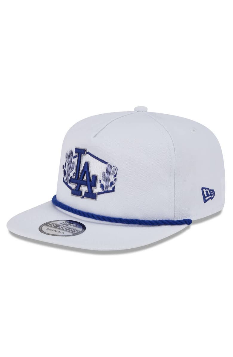 New Era Men's New Era  White Los Angeles Dodgers 2025 Spring Training Palm Golfer Snapback Hat, Alternate, color, 