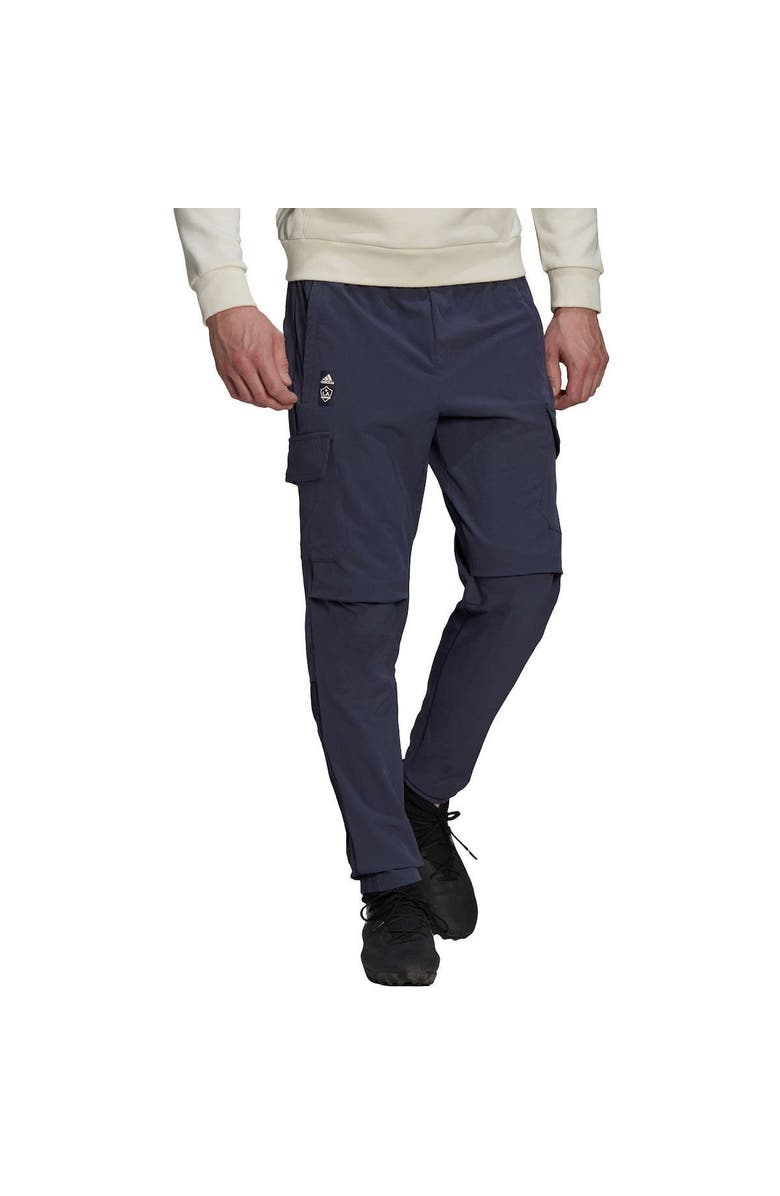 adidas Men's adidas Navy LA Galaxy Travel Pants, Main, color,