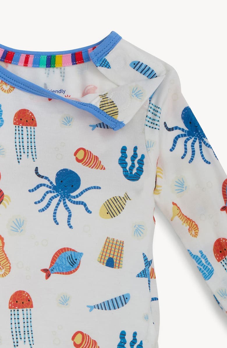 Magnetic Me Kids' Deep Ocean Two-Piece Fitted Pajamas, Alternate, color, White