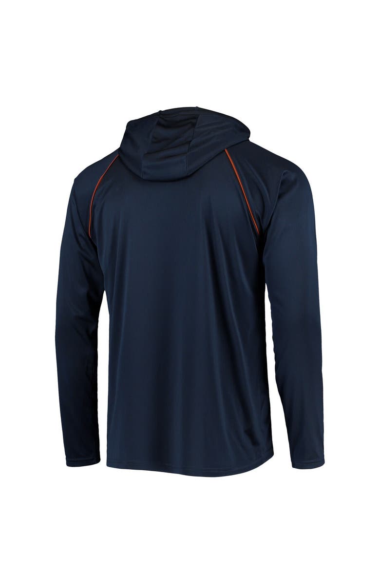 STARTER Men's Starter Navy Chicago Bears Raglan Long Sleeve Hoodie T-Shirt, Alternate, color, Navy