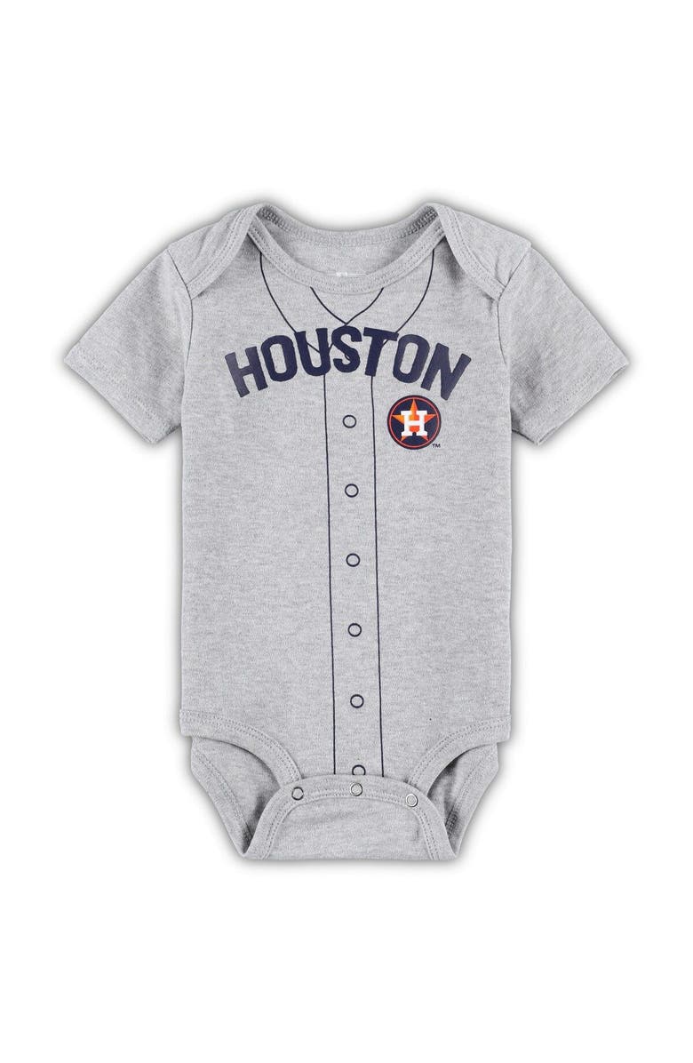 Outerstuff Infant White/Heather Gray Houston Astros Two-Pack Little Slugger Bodysuit Set, Alternate, color, White