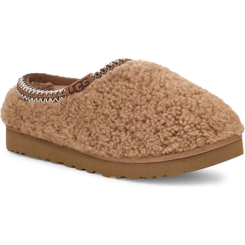 Ugg(r) Tasman Maxi Curly Genuine Shearling Slipper In Brown