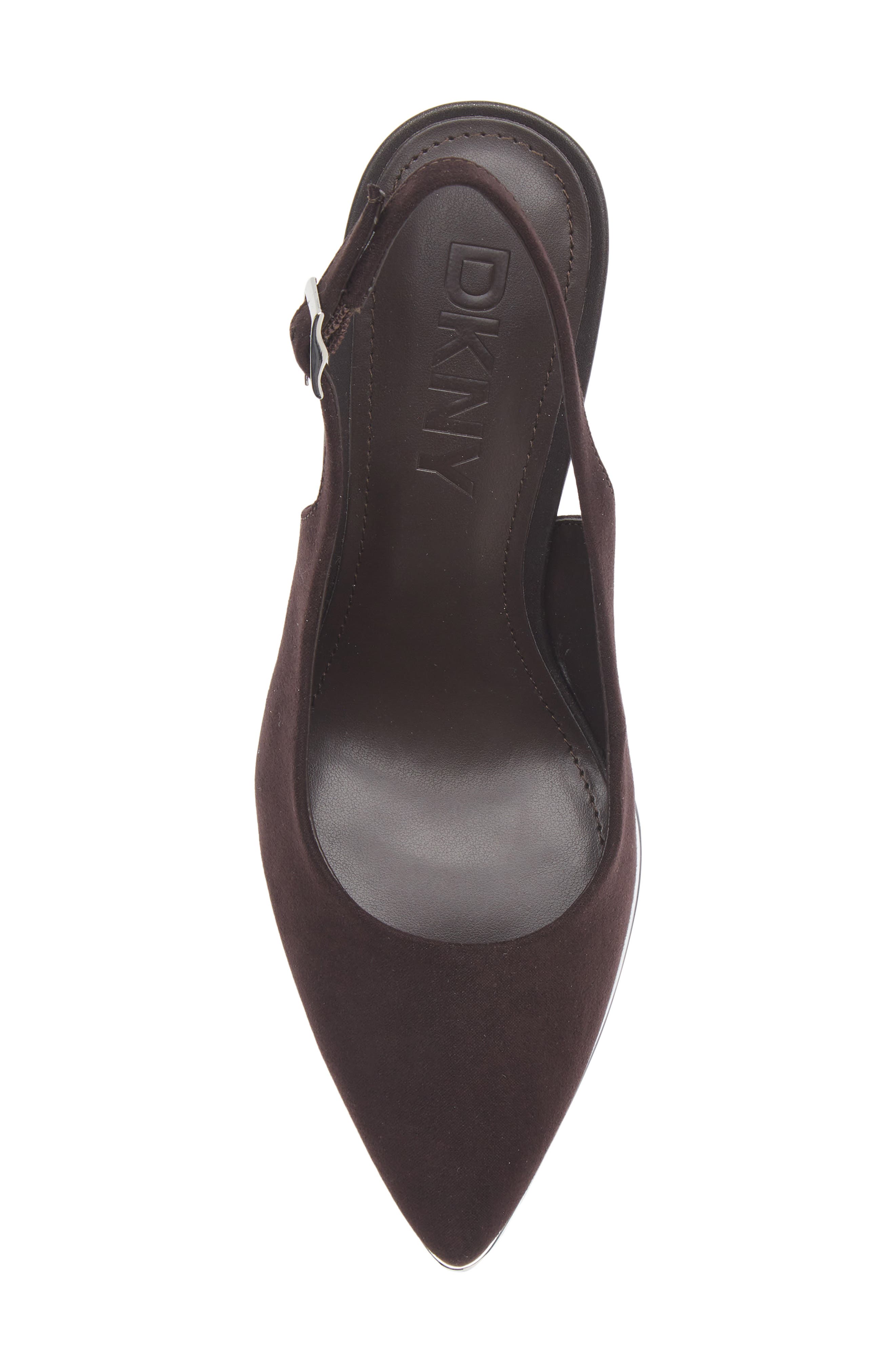 Preston Pointed Toe Slingback Pump, Alternate, color, BROWN