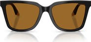 Emporio Armani 55mm Polarized Irregular Sunglasses