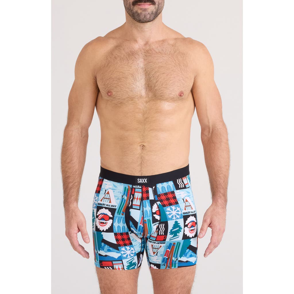 Saxx Daytripper Comfort Stretch Boxer Briefs In Blue