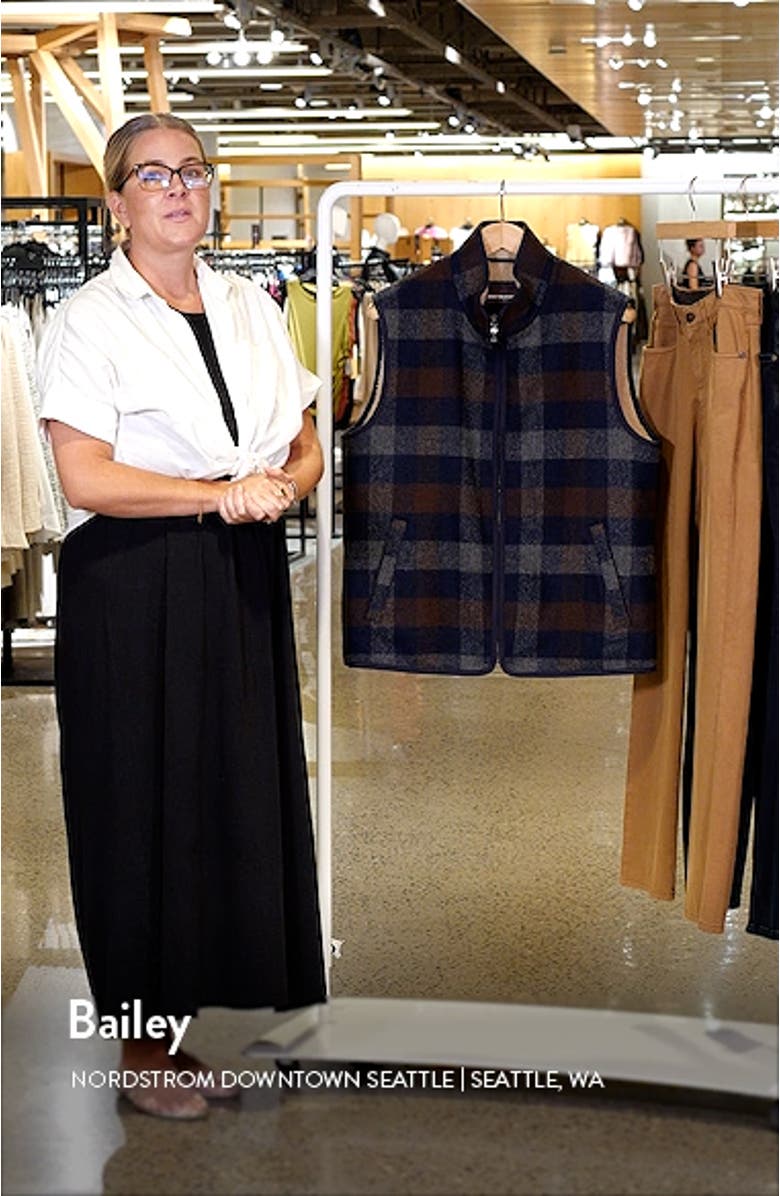 Fleece Lined Felted Check Vest, sales video thumbnail