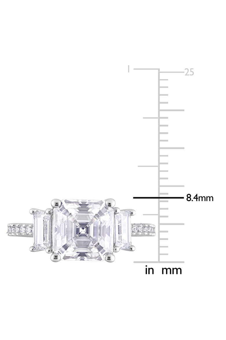 Octagon Cut & Asscher Cut Moissanite Ring, Alternate, color, WHITE