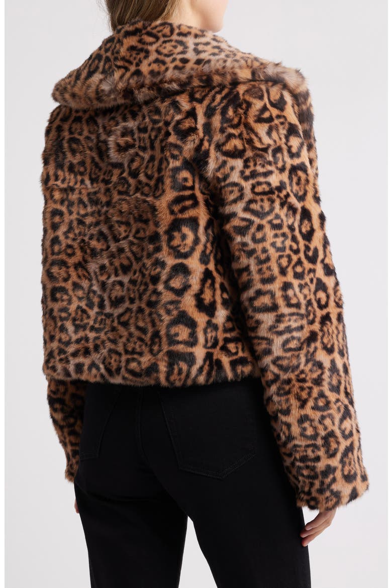 Liza Leopard Print Faux Fur Jacket, Alternate, color, LEOPARD