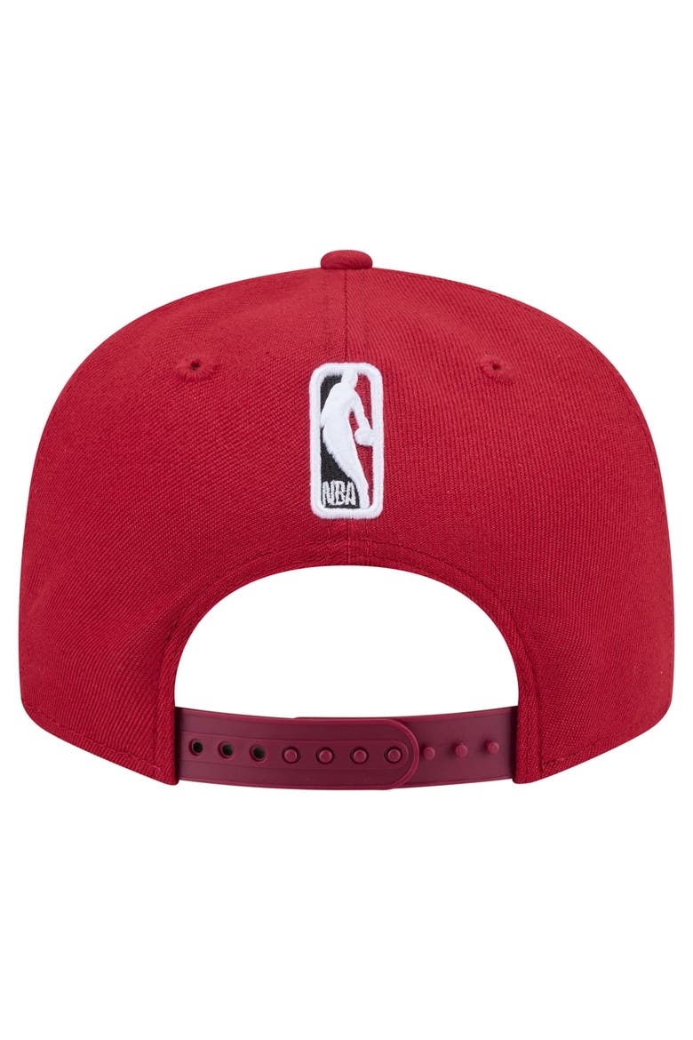 Men's New Era  Red Miami Heat Team 9FIFTY Snapback Hat, Alternate, color, Red