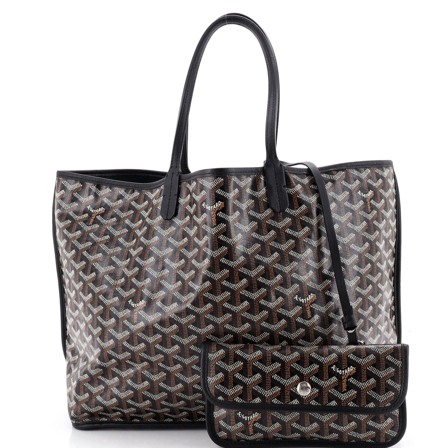 Anjou Reversible Tote Coated Canvas PM, Alternate, color, Black