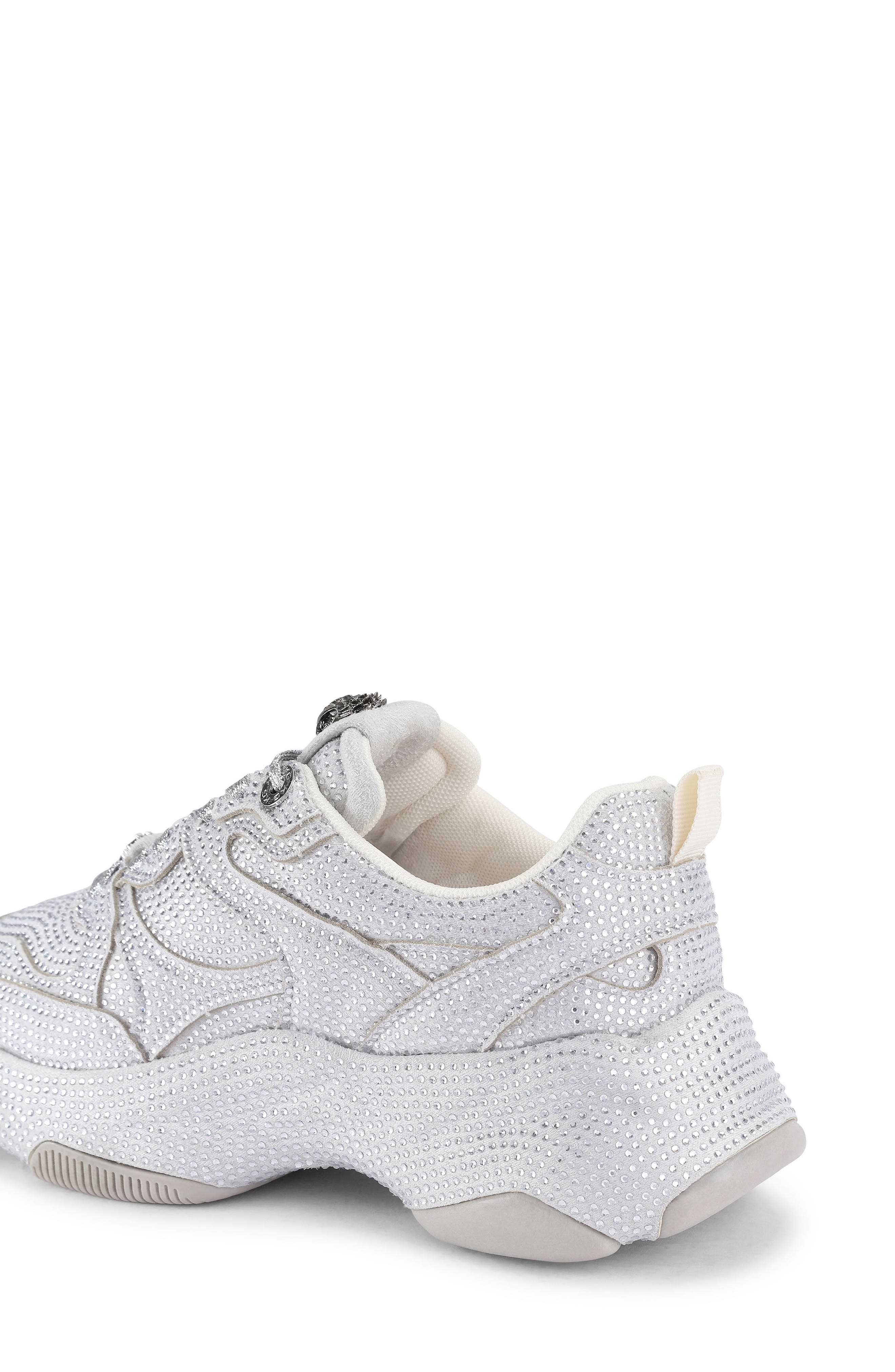 Starlight Embellished Running Sneaker, Alternate, color, SILVER