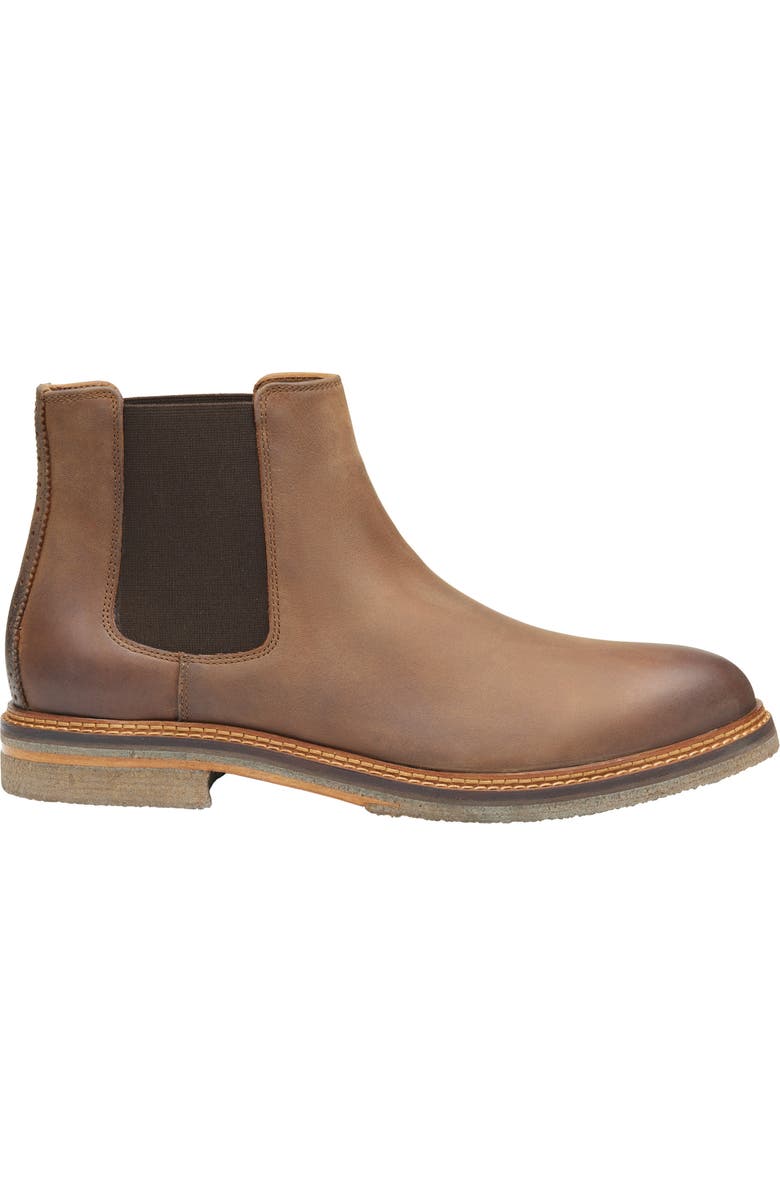Johnston & Murphy Calder Plain Toe Chelsea Boot, Alternate, color, Brown Oiled Full Grain