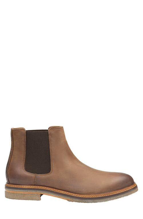 Johnston & Murphy Calder Plain Toe Chelsea Boot In Brown
