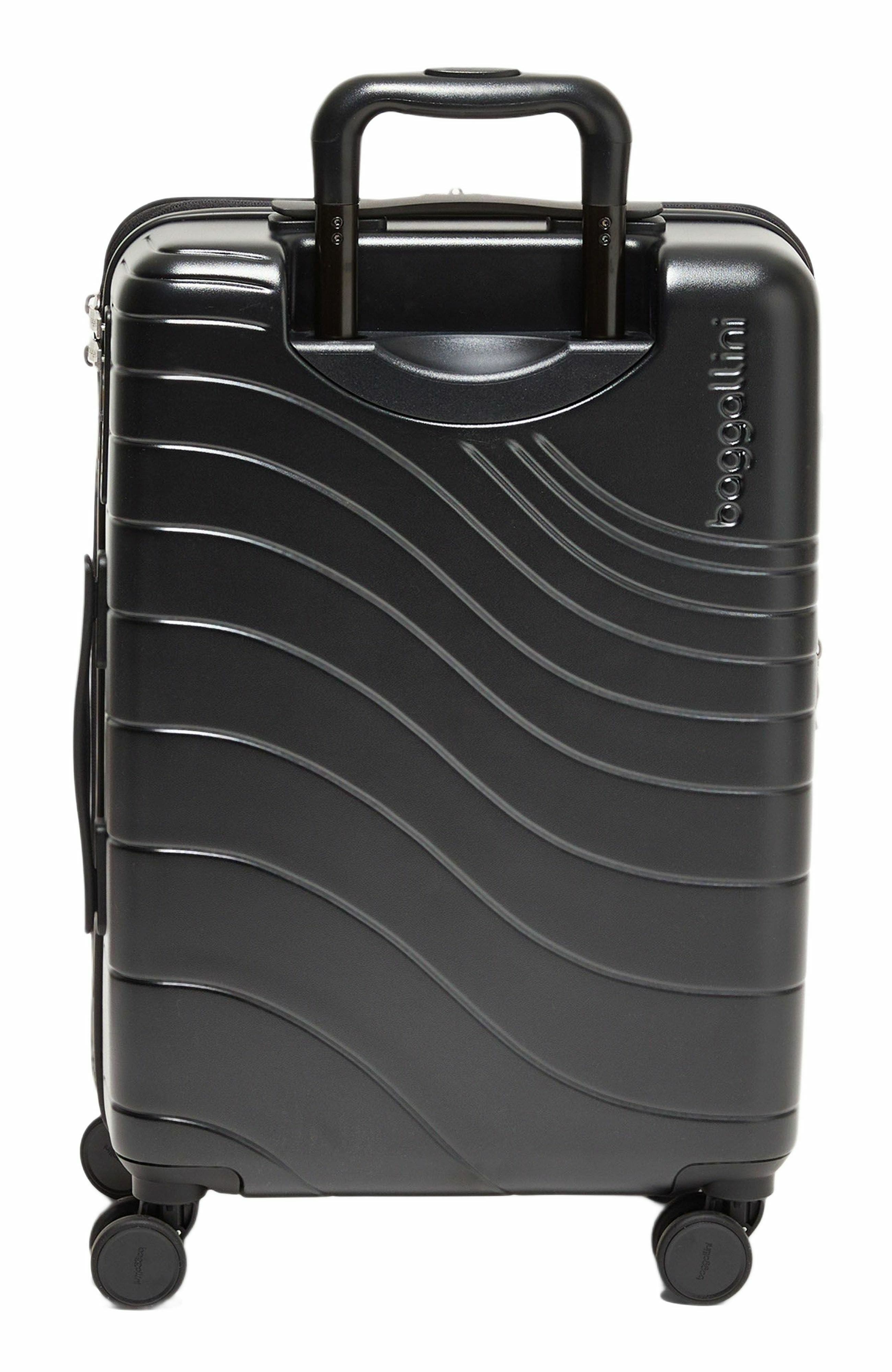 BAGGALLINI Set Wave 22in 4 Wheel Hybrid Carry-On, Alternate, color, Black