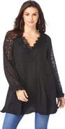 Roaman's Lace & Georgette Swing Tunic