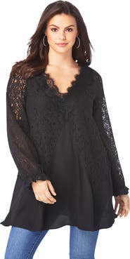 Roaman's Lace & Georgette Swing Tunic