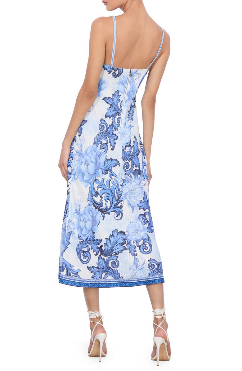 Alice + Olivia Kiro Strappy Midi Slipdress, Alternate, color,