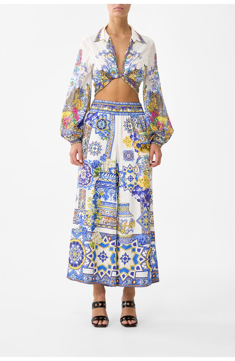 Camilla Cropped Wide Leg Panel Pant, Main, color, España Nirvana