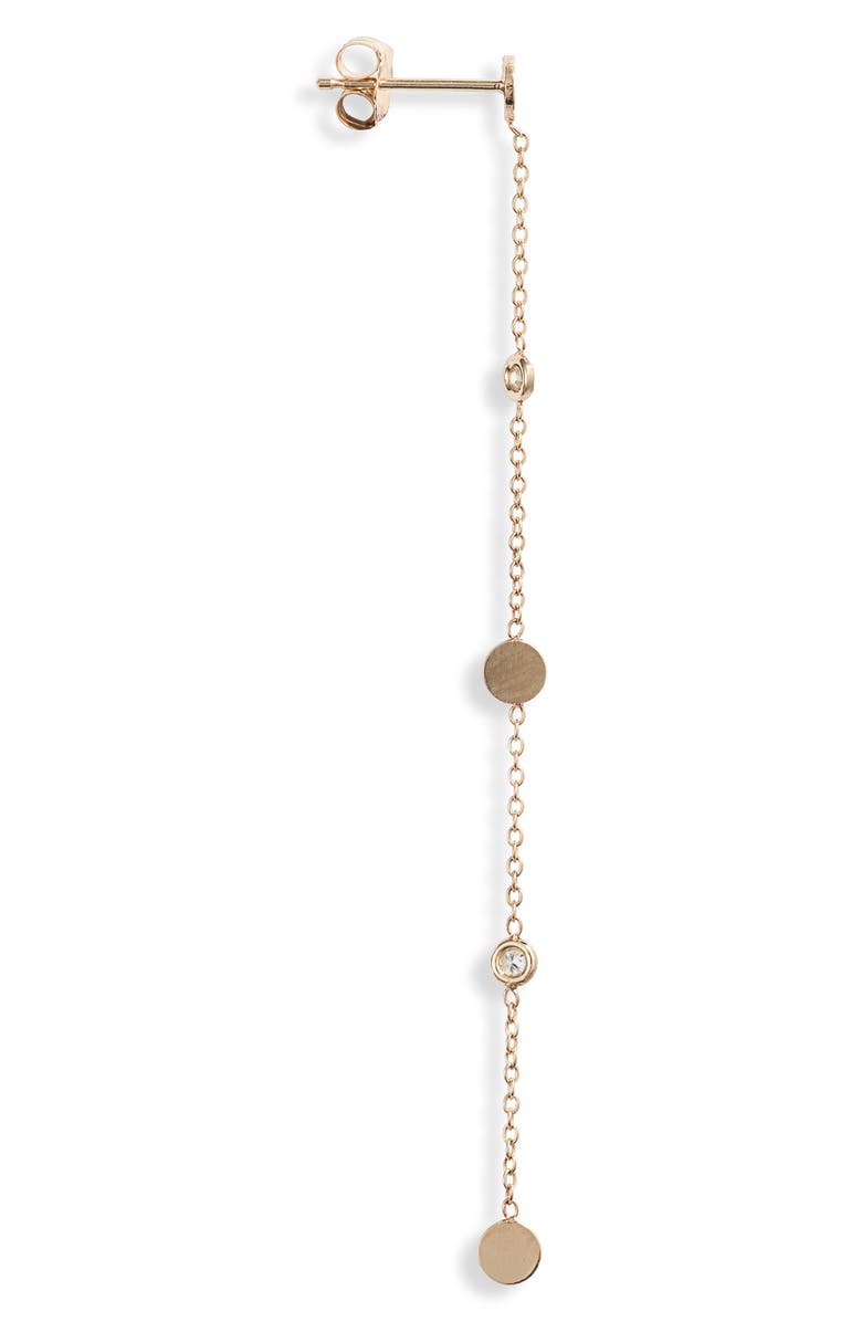 Zoë Chicco Linear Diamond Chain Earrings, Alternate, color,