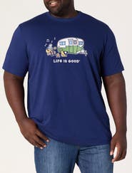 LIFE IS GOOD Big & Tall Jake and Rocket Camper Music Graphic Tee