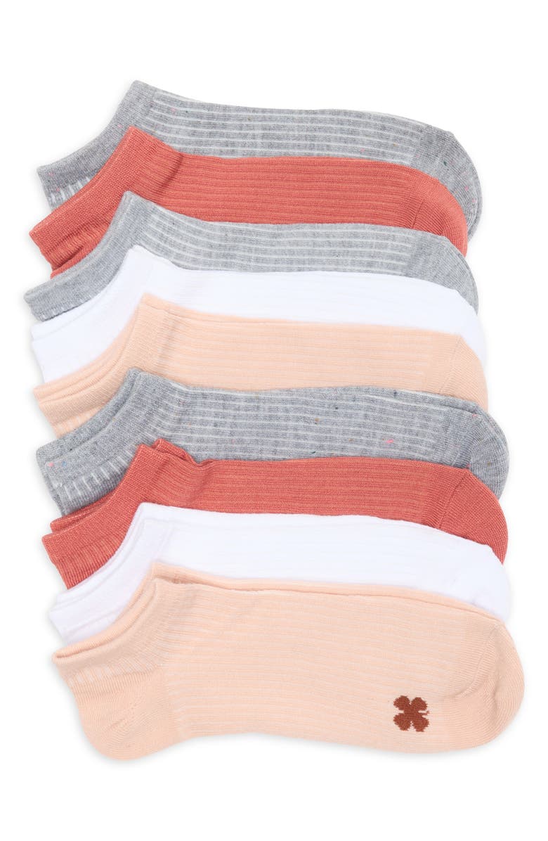 Lucky Brand 9-Pack Assorted Speckle Rib No Show Socks, Main, color,