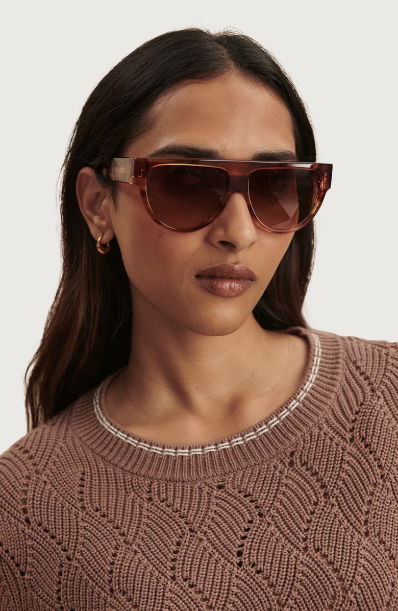 Varley Agathe Knit Top, Alternate, color, Brownie