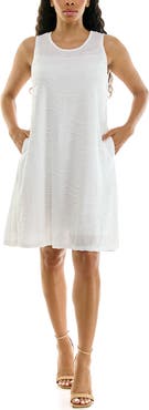 Nina Leonard Jacquard Trapeze Dress