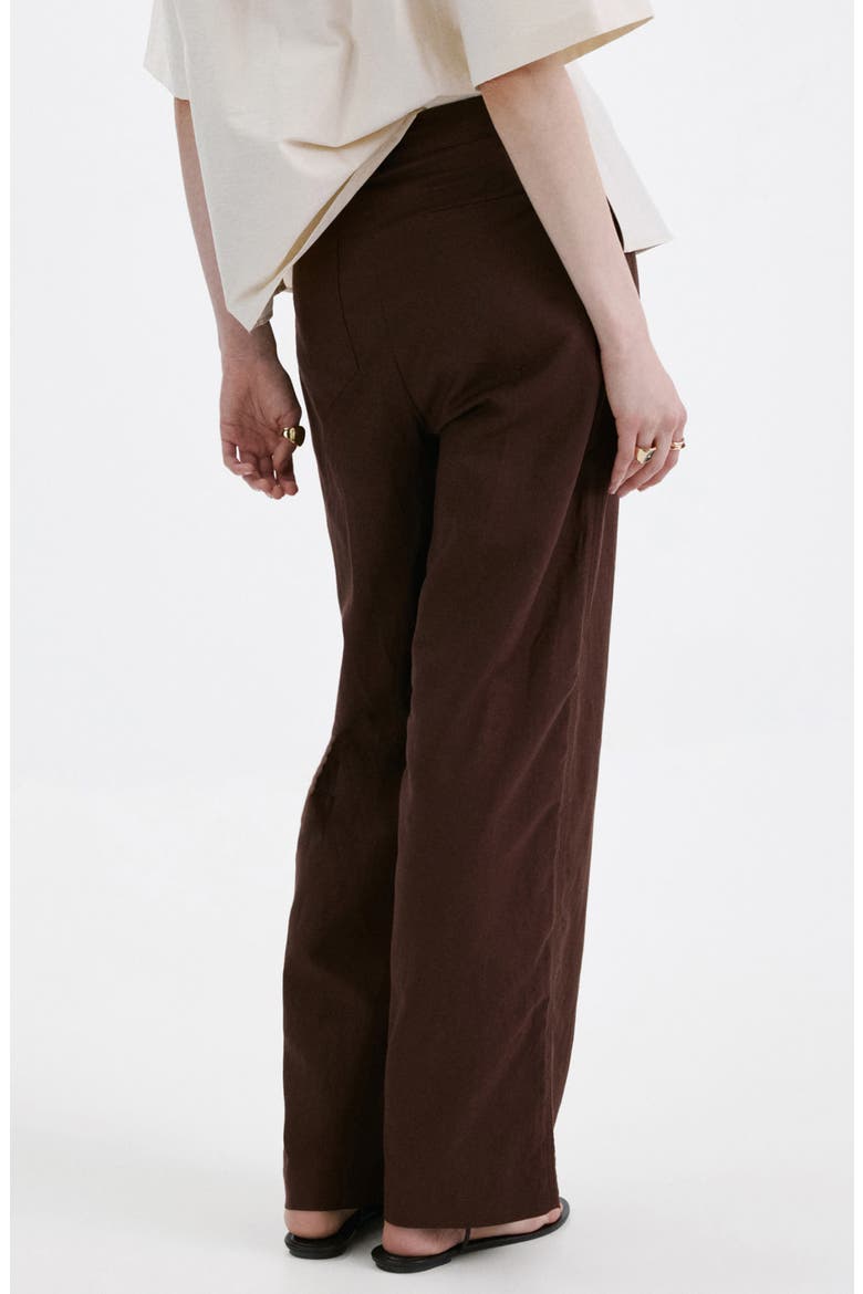 Flat Front Pants, Alternate, color, CHOCOLATE