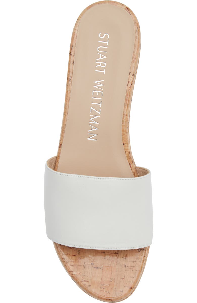Stuart Weitzman Summer Wedge Sandal, Alternate, color, White.