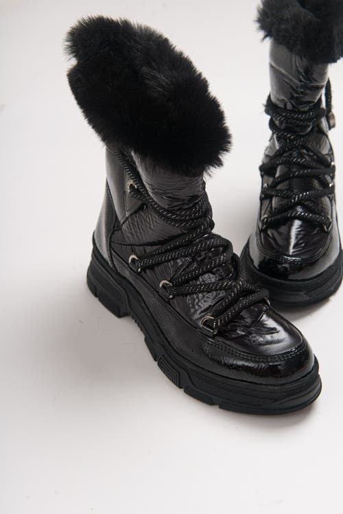 Prologue Shoes Rosie Fur Lined Boot In Black