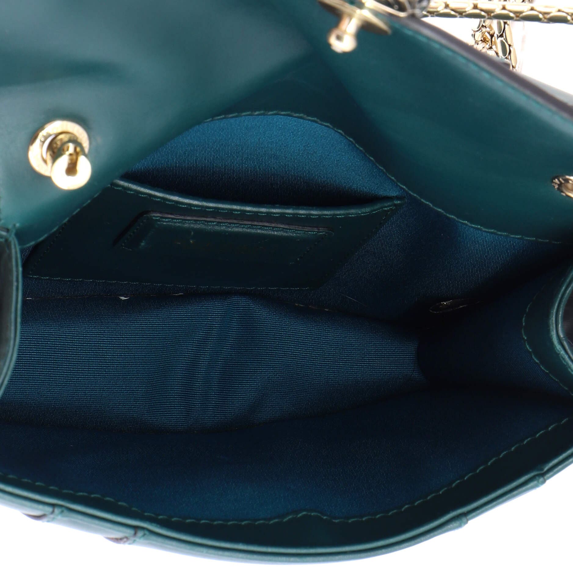 Serpenti Forever Square Shoulder Bag Leather Small, Alternate, color, Green