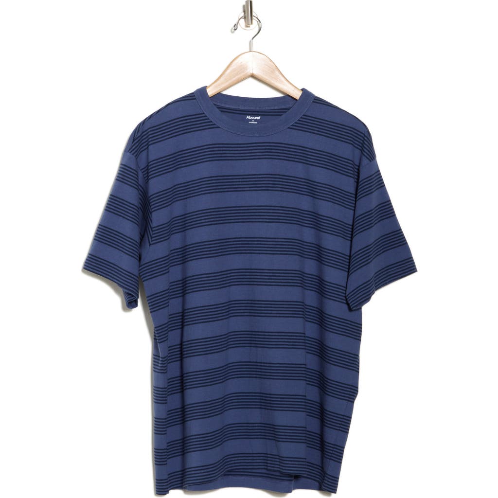 Abound Oversize Stripe Cotton T-shirt In Blue Barred Stripe