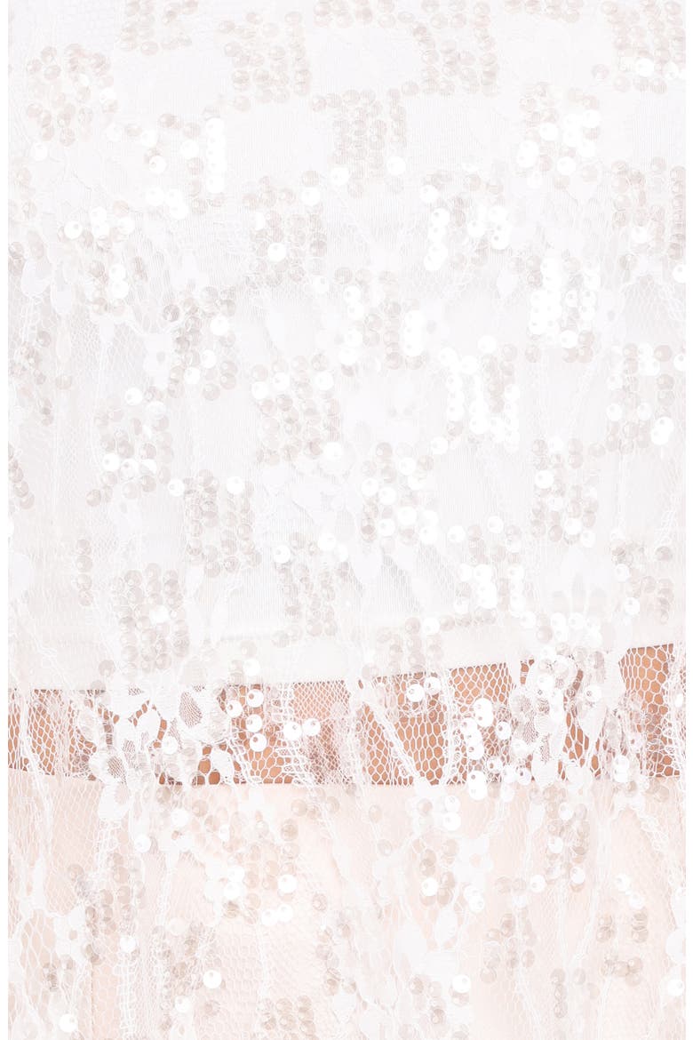 Yonder Oversize Check Sequin Floral Lace Top, Alternate, color, WHITE