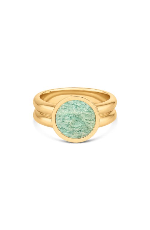 Thatch Svea Mother Of Pearl Ring In Amazonite