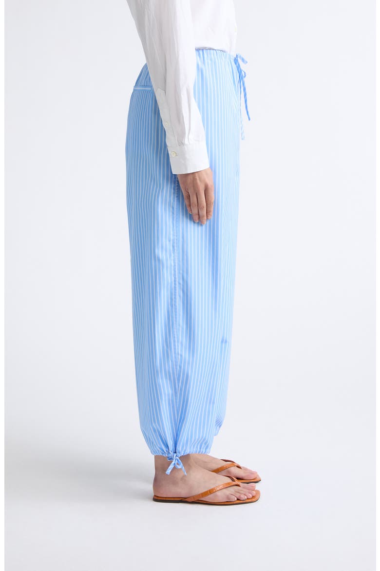 Stripe Organic Cotton Drawstring Trousers, Alternate, color, BLUE/ WHITE