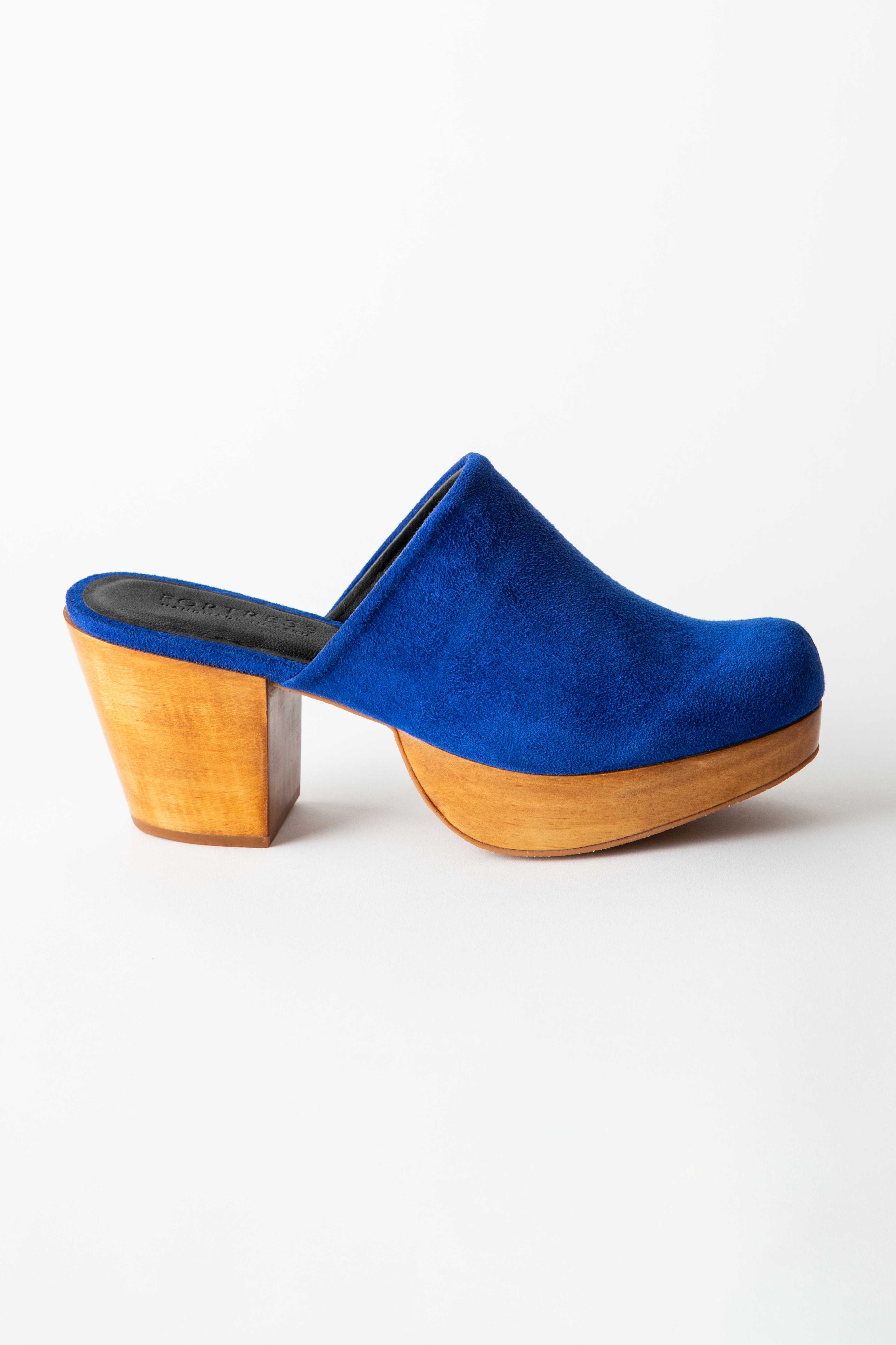 Ava Clog Mule, Alternate, color, Cobalt Suede