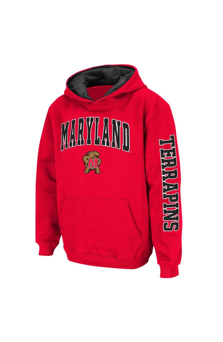 COLOSSEUM Youth Colosseum Red Maryland Terrapins 2-Hit Team Pullover Hoodie, Alternate, color, 